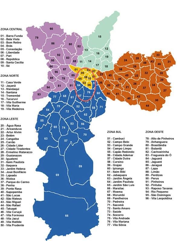 Galicia mapa barrios