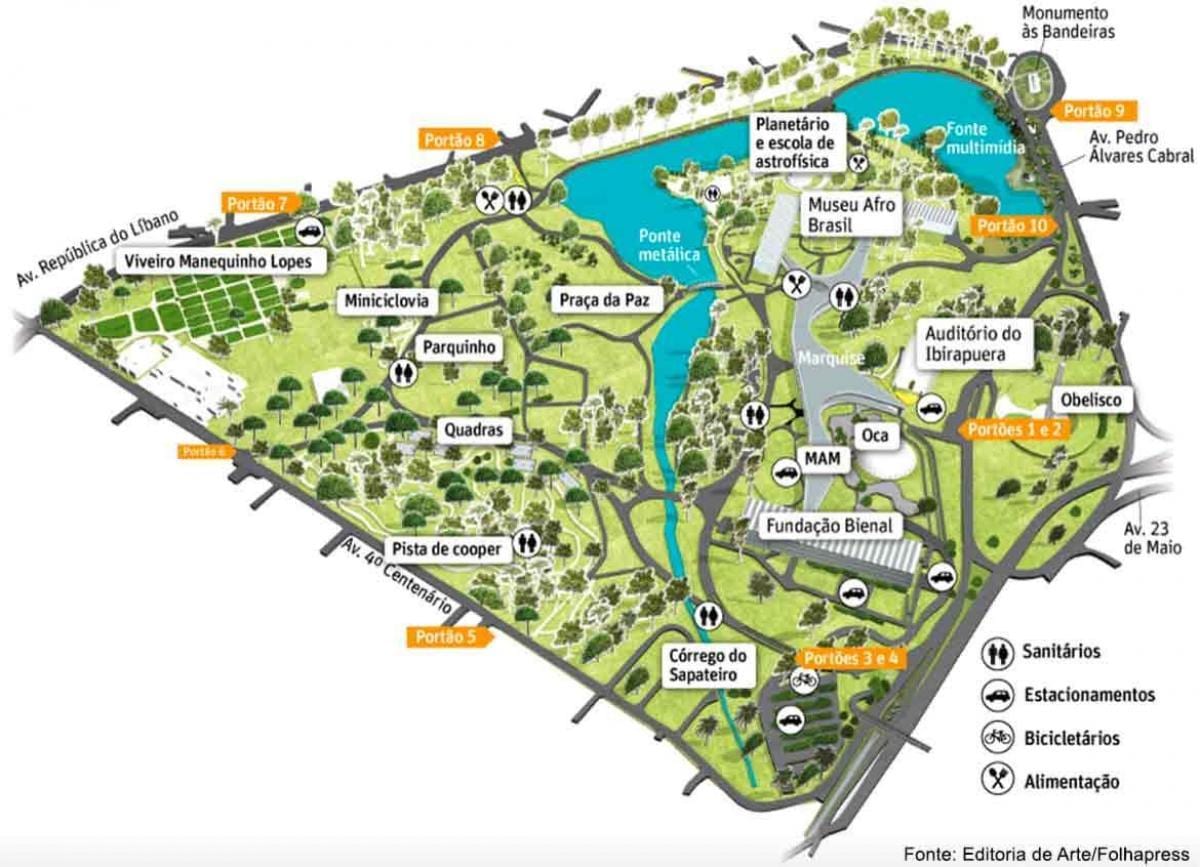 São Paulo parque mapa