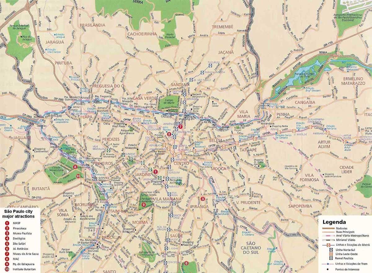 São Paulo xardín mapa