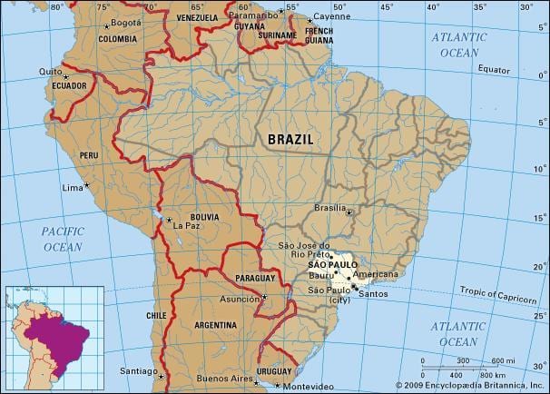 São Paulo xeográfica mapa