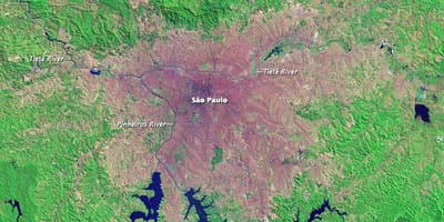 São Paulo mapa topográfico